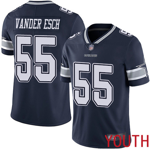 Youth Dallas Cowboys Limited Navy Blue Leighton Vander Esch Home #55 Vapor Untouchable NFL Jersey